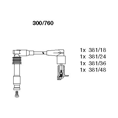 BREMI 300/760 Ignition Cable Kit