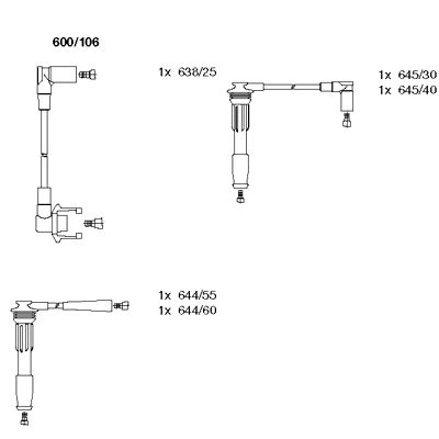 BREMI 600/106 Ignition Cable Kit