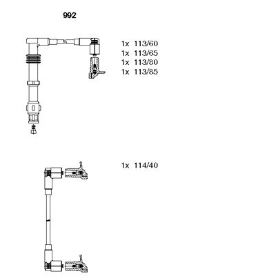 BREMI 992 Ignition Cable Kit