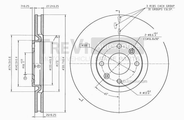 TREVI AUTOMOTIVE BD1215...