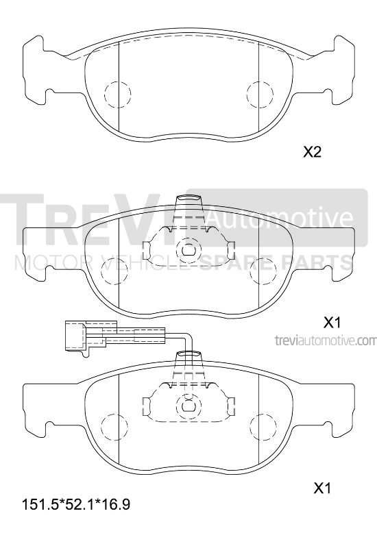 TREVI AUTOMOTIVE PF1042 Kit...