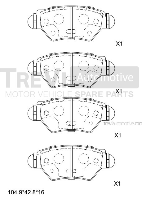 TREVI AUTOMOTIVE PF1052 Kit...