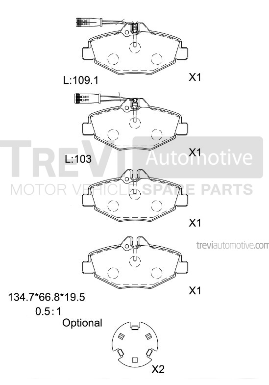 TREVI AUTOMOTIVE PF1093 Kit...