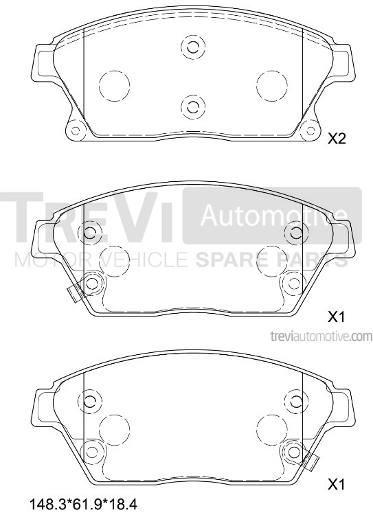 TREVI AUTOMOTIVE PF1442 Kit...