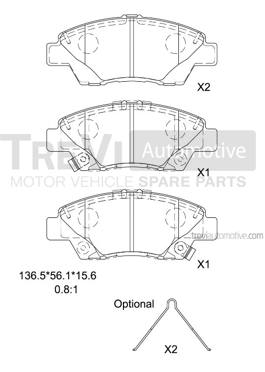 TREVI AUTOMOTIVE PF1480 Kit...