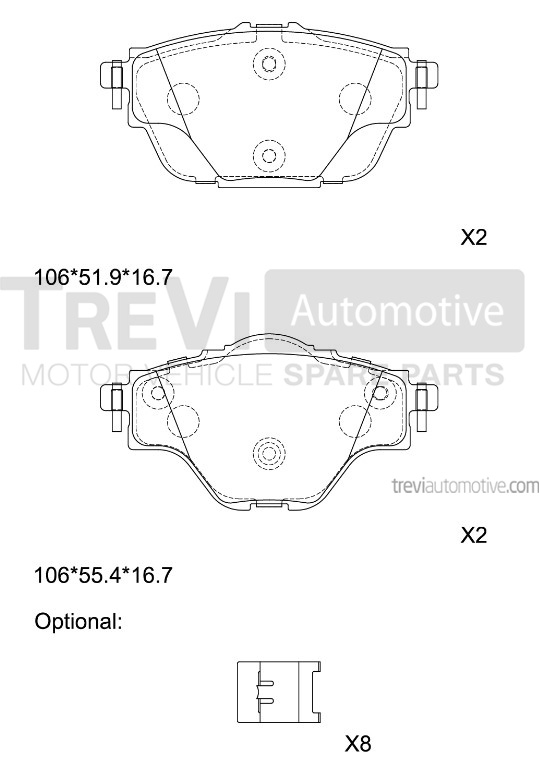 TREVI AUTOMOTIVE PF1522 Kit...