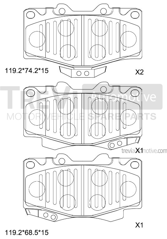 TREVI AUTOMOTIVE PF1582 Kit...