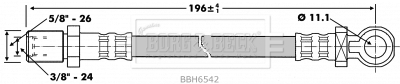 BORG & BECK BBH6542 Ελαστικός σωλήνας συμπλέκτη for AUSTIN ROVER