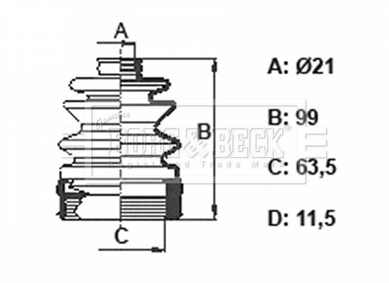 BORG & BECK BCB6394 Trilobe...