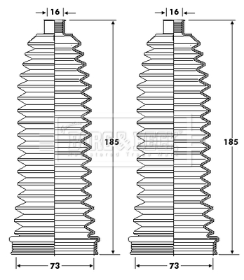 BORG & BECK BSG3409 Σετ φούσκες, τιμόνι for ALFA ROMEO