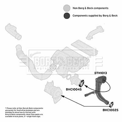 BORG & BECK BTH1013 Ελαστ. σωλ. αέρα υπερπλήρωσης Αισθητήρας ροής αέρα προς στροβιλοσυμπιεστή for FIAT