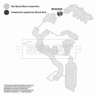 BORG & BECK BTH1232 Ελαστ. σωλ. αέρα υπερπλήρωσης for CITROËN MERCEDES-BENZ PEUGEOT
