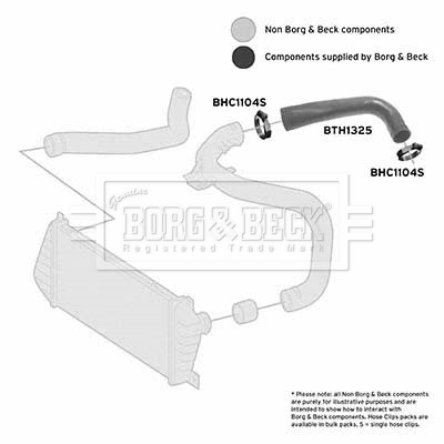 BORG & BECK BTH1325 Ελαστ. σωλ. αέρα υπερπλήρωσης for MERCEDES-BENZ