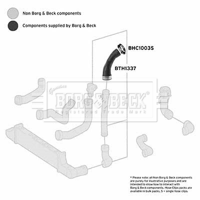BORG & BECK BTH1337 Ελαστ. σωλ. αέρα υπερπλήρωσης for MERCEDES-BENZ