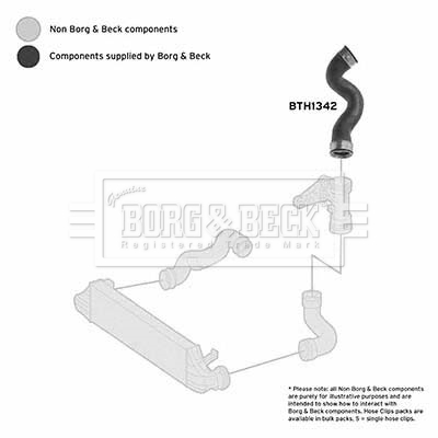 BORG & BECK BTH1342 Ελαστ. σωλ. αέρα υπερπλήρωσης for MERCEDES-BENZ