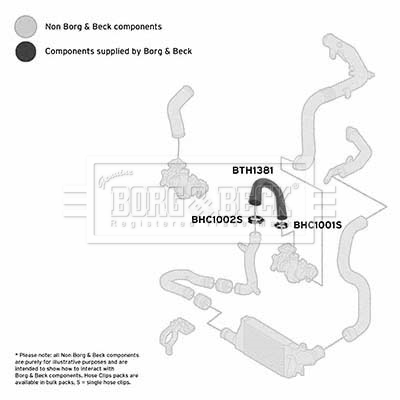 BORG & BECK BTH1381 Ελαστ. σωλ. αέρα υπερπλήρωσης for OPEL VAUXHALL