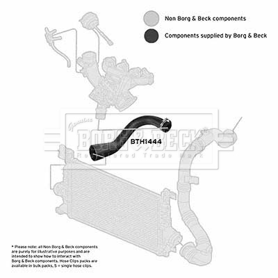 BORG & BECK BTH1444 Ελαστ. σωλ. αέρα υπερπλήρωσης for CHEVROLET OPEL VAUXHALL