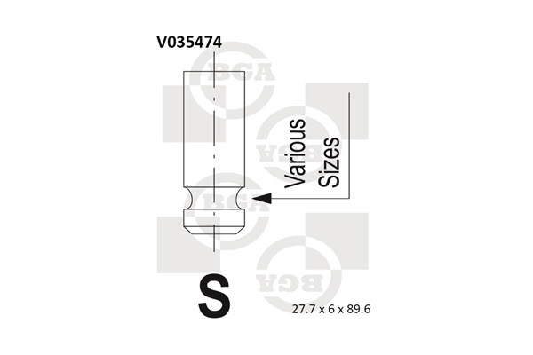 BGA V035474 Βαλβίδα εισαγωγής