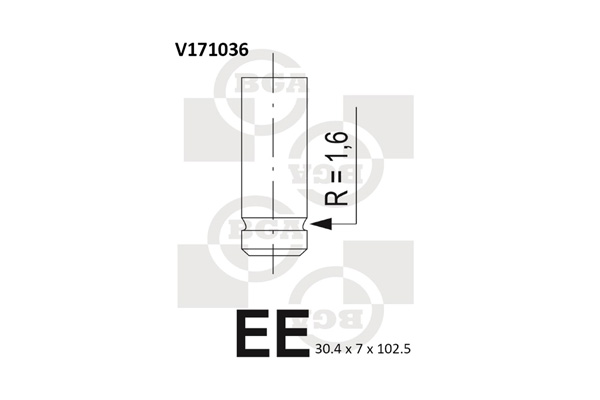 BGA V171036 Βαλβίδα εισαγωγής
