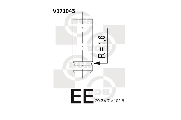 BGA V171043 Βαλβίδα εξαγωγής