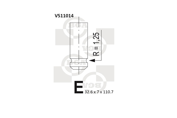 BGA V511014 Βαλβίδα εξαγωγής