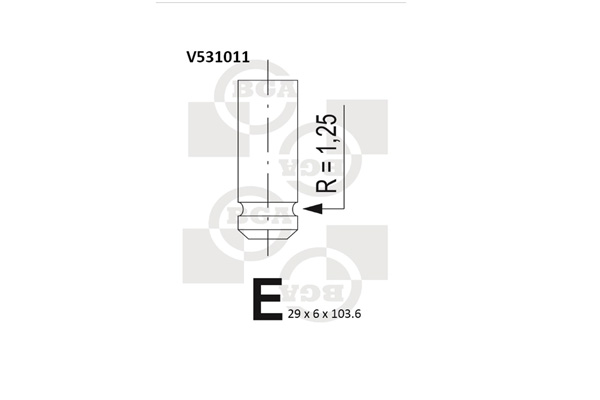 BGA V531011 Βαλβίδα εξαγωγής