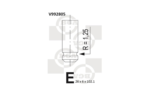 BGA V992805 Βαλβίδα εξαγωγής