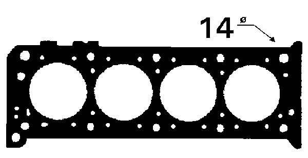 BGA CH4395 Φλάντζα, κεφαλή κυλίνδρου for CITROËN PEUGEOT TALBOT