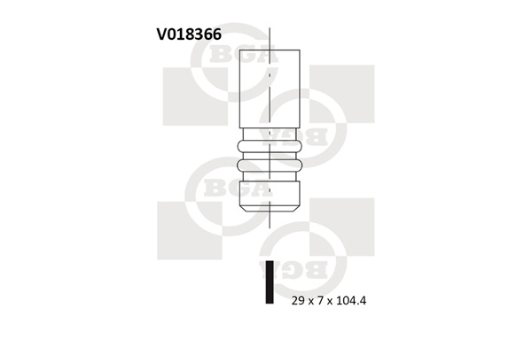 BGA V018366 Βαλβίδα εξαγωγής for FORD