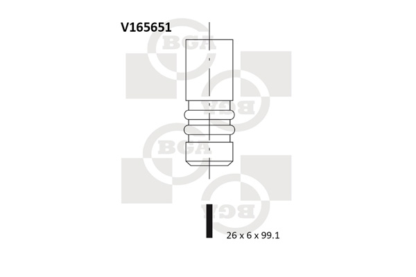 BGA V165651 Βαλβίδα εξαγωγής for AUDI SEAT SKODA VW