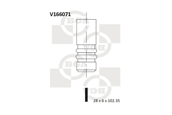 BGA V166071 Exhaust Valve for FORD