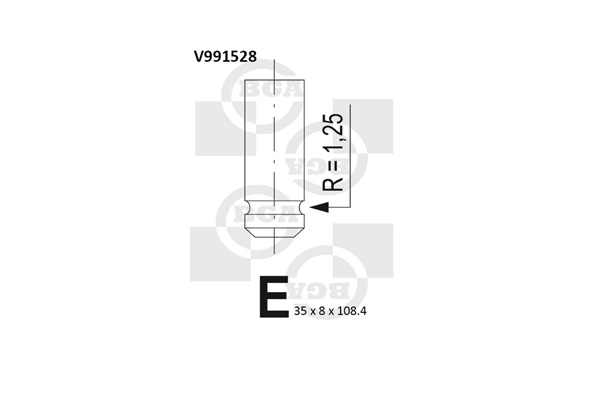 BGA V991528 Exhaust Valve for MITSUBISHI