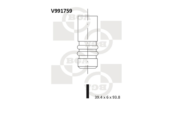 BGA V991759 Βαλβίδα εισαγωγής for AUDI SEAT SKODA VW