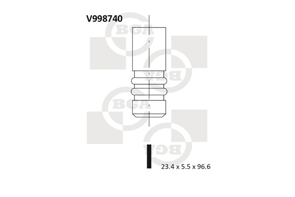 BGA V998740 Βαλβίδα εξαγωγής for CITROËN FIAT FORD MAZDA MINI PEUGEOT SUZUKI VOLVO