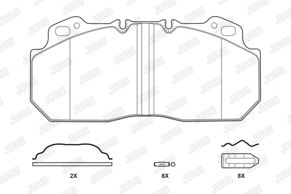 JURID 2909009560 Kit pastiglie freno, Freno a disco