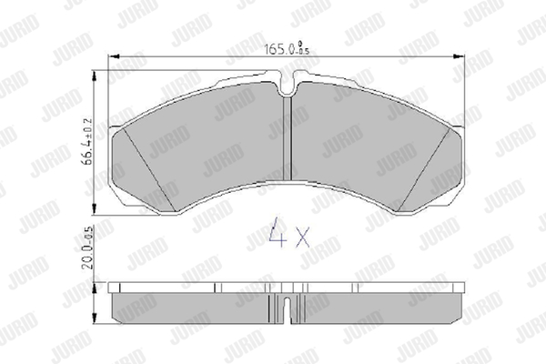 JURID 2912109561 fékbetétkészlet, tárcsafék hátsótengely IVECO RENAULT RENAULT TRUCKS