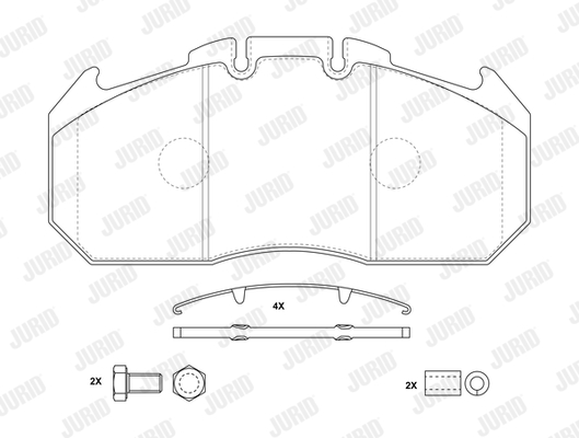 JURID 2913109560 Kit pastiglie freno, Freno a disco-Kit pastiglie freno, Freno a disco-Ricambi Euro