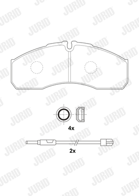 JURID 2916009560 Kit pastiglie freno, Freno a disco