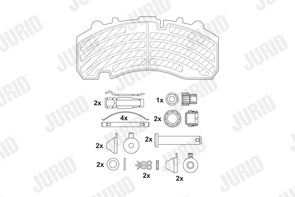 JURID 2916705390 Kit pastiglie freno, Freno a disco-Kit pastiglie freno, Freno a disco-Ricambi Euro