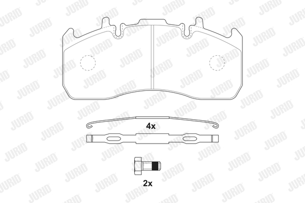 JURID 2916909560 Kit pastiglie freno, Freno a disco-Kit pastiglie freno, Freno a disco-Ricambi Euro