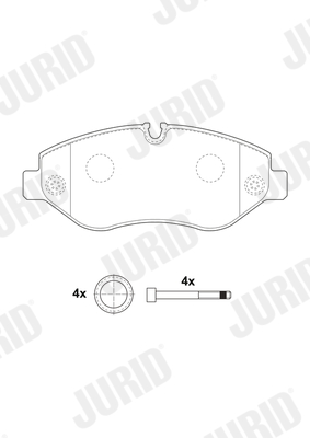 JURID 2919209560 Kit pastiglie freno, Freno a disco