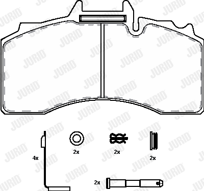 JURID 2922809560 Kit pastiglie freno, Freno a disco-Kit pastiglie freno, Freno a disco-Ricambi Euro