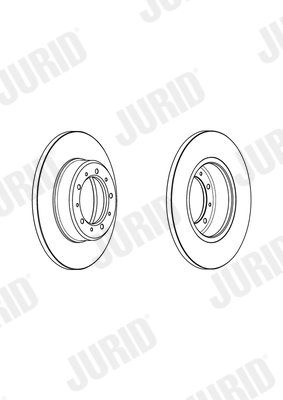 JURID 562968JC Δισκόπλακα for LAND ROVER
