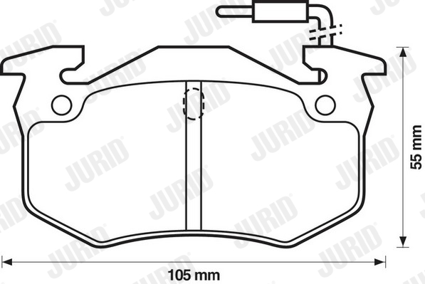 JURID 571302J Kit pastiglie freno, Freno a disco