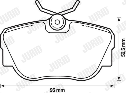 JURID 571352J Kit pastiglie freno, Freno a disco