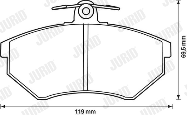 JURID 571376J Kit pastiglie freno, Freno a disco-Kit pastiglie freno, Freno a disco-Ricambi Euro