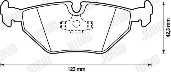 JURID 571387J Kit pastiglie freno, Freno a disco