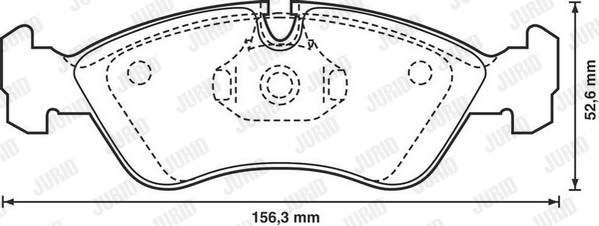 JURID 571391J Kit pastiglie freno, Freno a disco