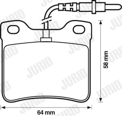 JURID 571398J Kit pastiglie freno, Freno a disco