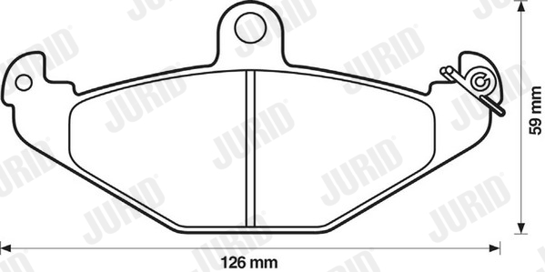 JURID 571425J Kit pastiglie freno, Freno a disco